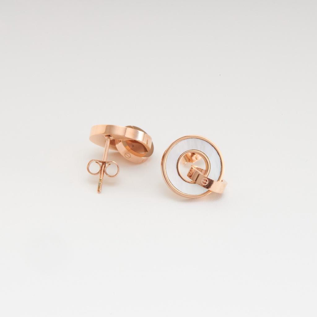Bộ quà tặng trang sức dành cho nữ -Dây chuyền , khuyên tai CDE Piece Stud