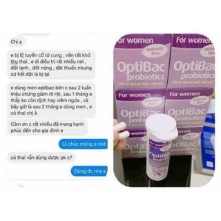 Men vi sinh trị viêm âm đạo và viêm tiết niệu OptiBac Probiotics