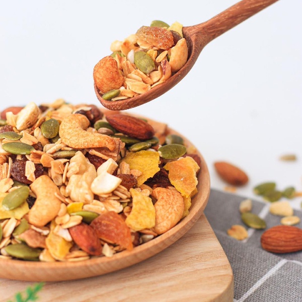 Granola Siêu Hạt Mix 12, Ngũ Cốc Mix 11 100% Hạt Không Yến Mạch NHALAM FOOD Mật Dừa Thêm Hạnh Nhân, Hạt Macca, Hạt Điều