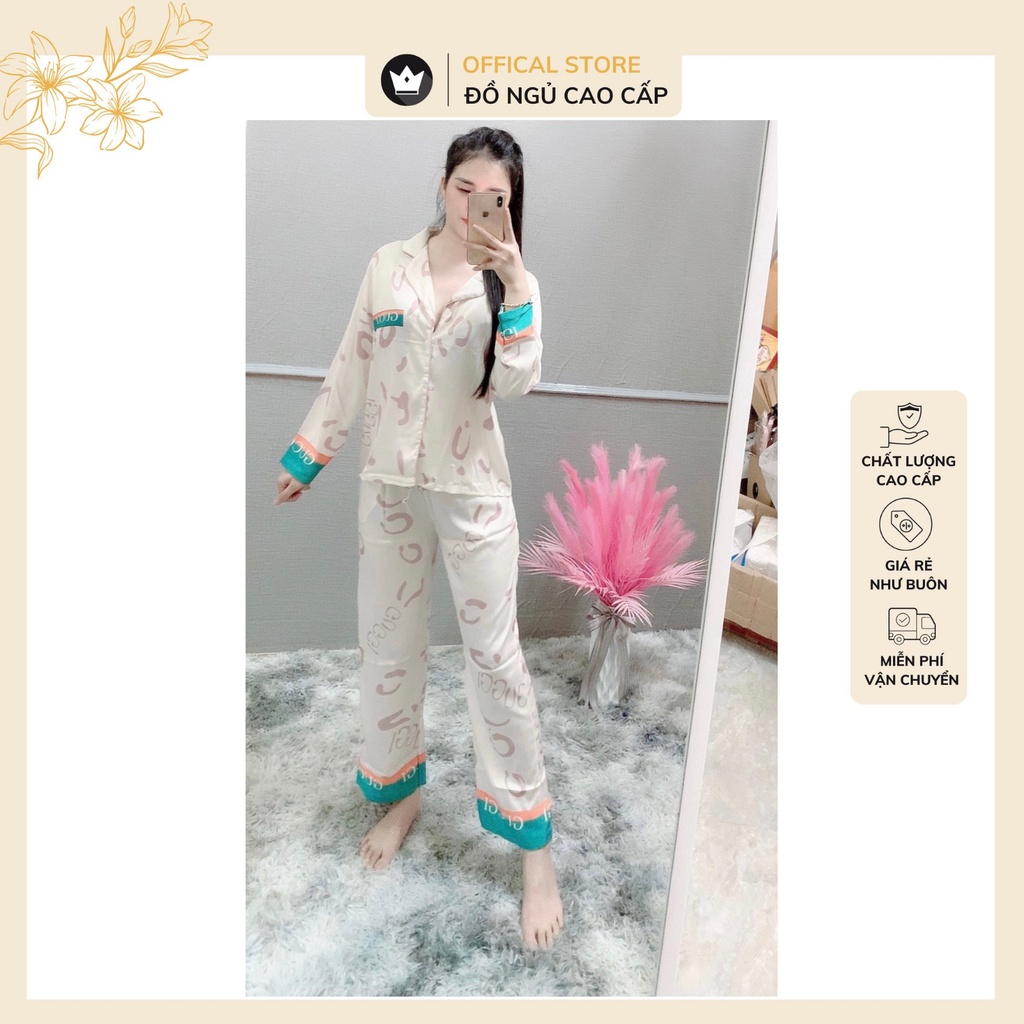 Bộ đồ Pijama Latin dài tay họa tiết cao cấp,thiết kế dễ thương