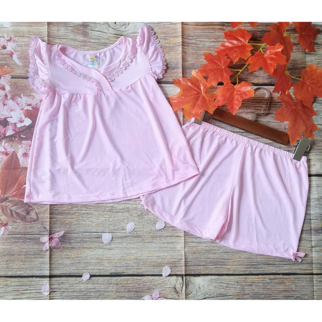 NOVA SHOP 129k combo 3 Bộ đồ bộ thun lạnh cánh tiên cho bé gái từ 18-20kg