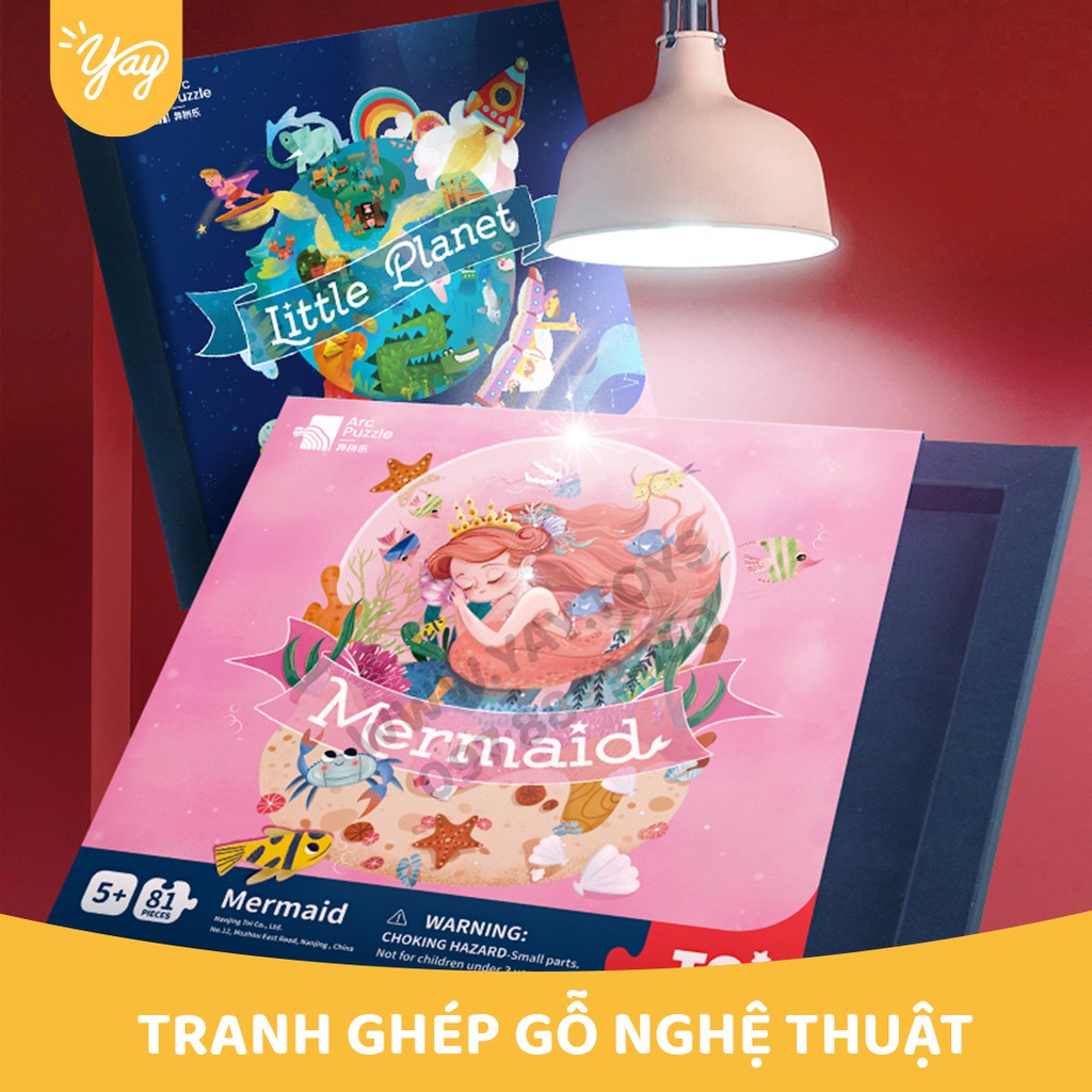 (2 Chủ Đề) [KÈM KHUNG HÌNH] Xếp Hình Nghệ Thuật Bằng Gỗ Cho bé từ 5+ - TOi