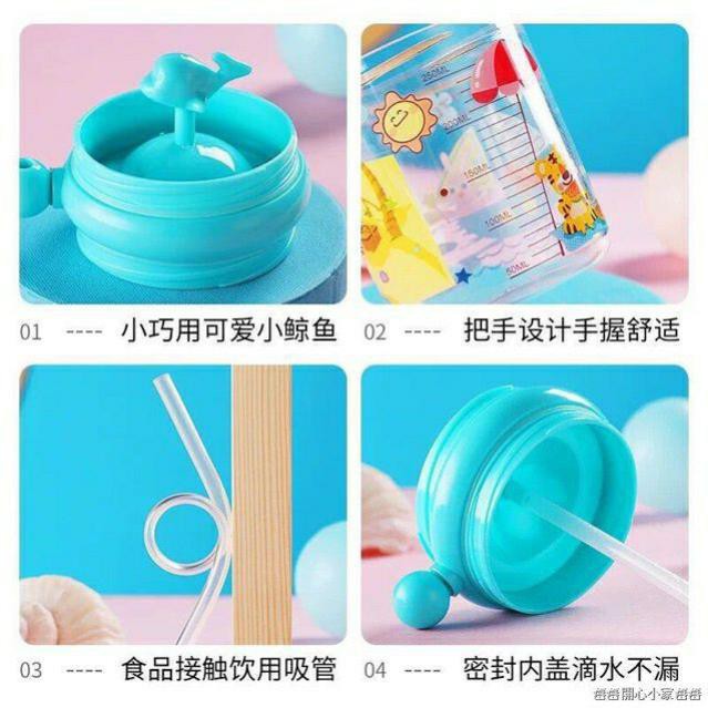 Bình nước cá heo xinh xắn có Ống hút tiện dụng đang làm điên đảo tiktok đây