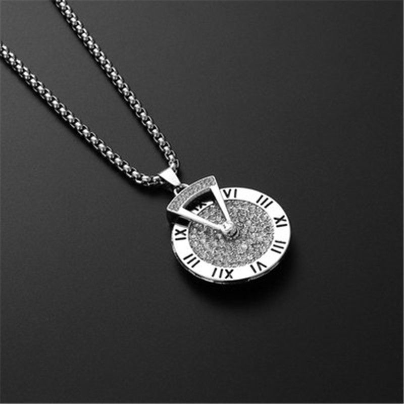 【Sound Shaking the Same】Women's Clockwise Rotating Necklace Fashion Hip Hop Personality Sweater Chain Long Wild Clothes Accessories