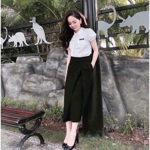 Chân váy maxi tà chéo cho nữ