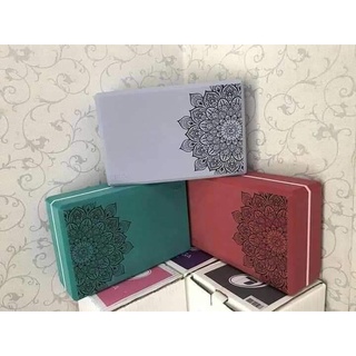 Gạch Tập Yoga EVA Cao Cấp Kẻ Viền In Hoa Văn Nặng 300g Không Xẹp Lún