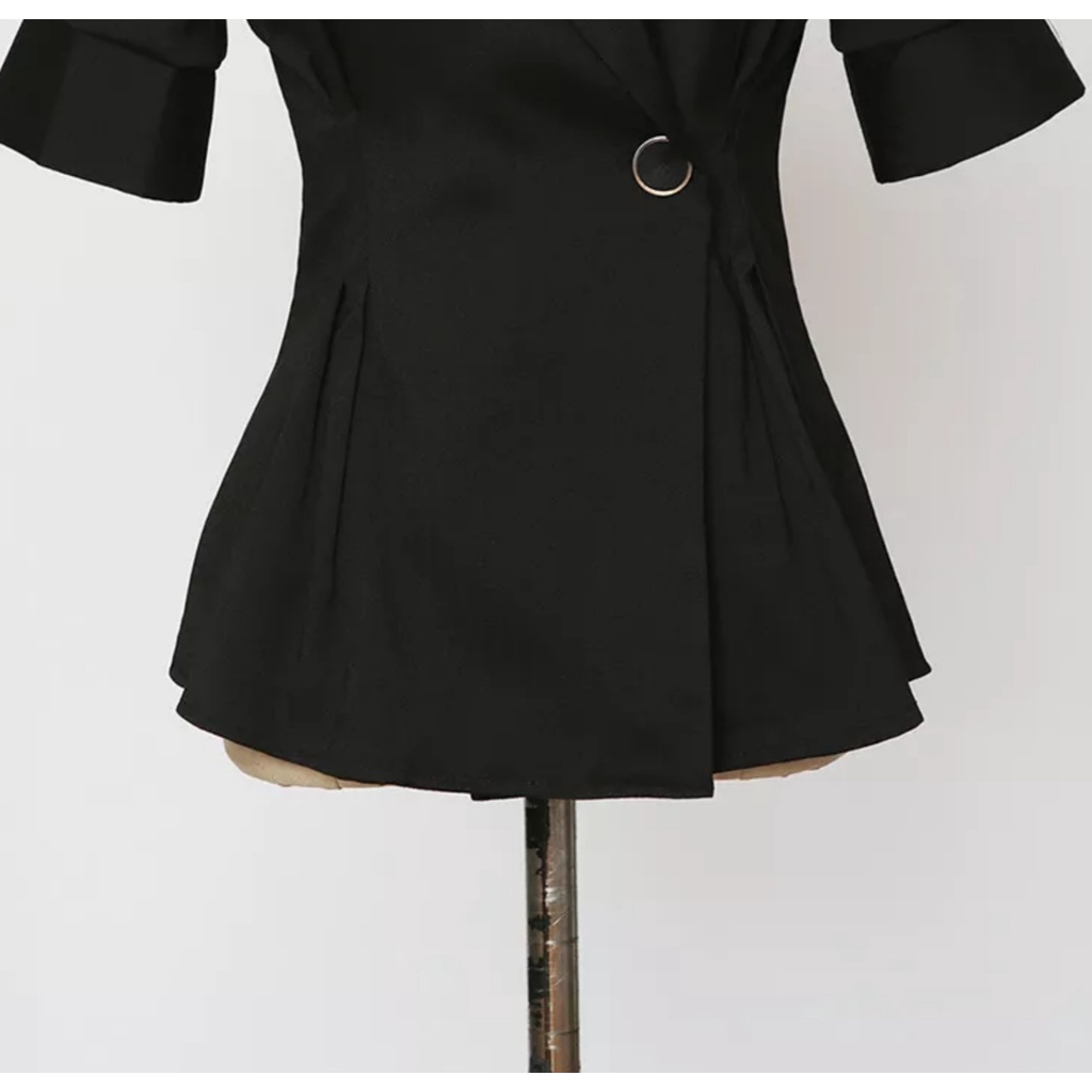 Áo Khoác Vest Blazer Một Nút Dáng Dài Thanh Lịch_