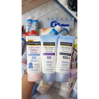 Kem chống nắng neutrogena spf 50, 55, 100+