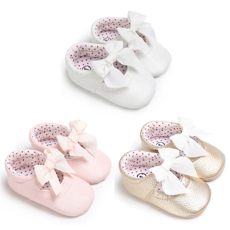 2019 Newborn Baby Girls Moccasin Shoes Soft Bottom PU Leather Toddler Kids First Walkers Non-slip