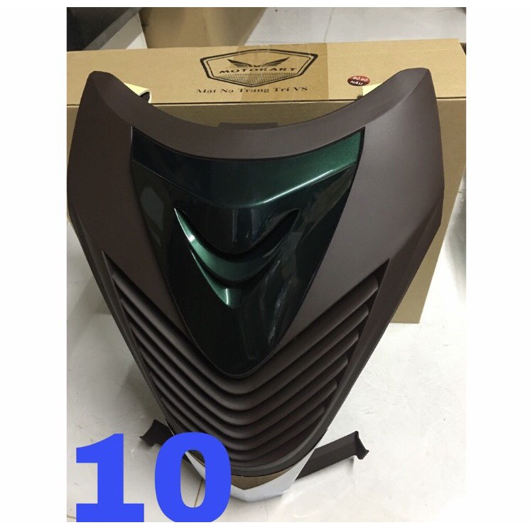 Mặt nạ xe Vision kiểu SH cao cấp 2014-2019 màu NÂU XANH RÊU