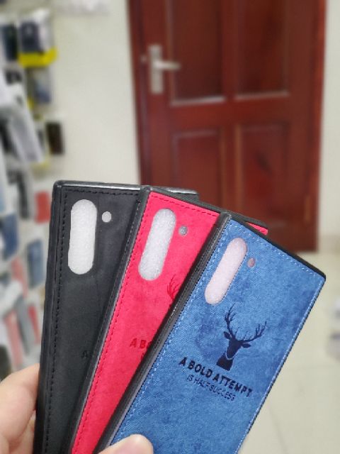 Ốp lưng Samsung Note 10 chống sốc vải hươu thời trang cao cấp