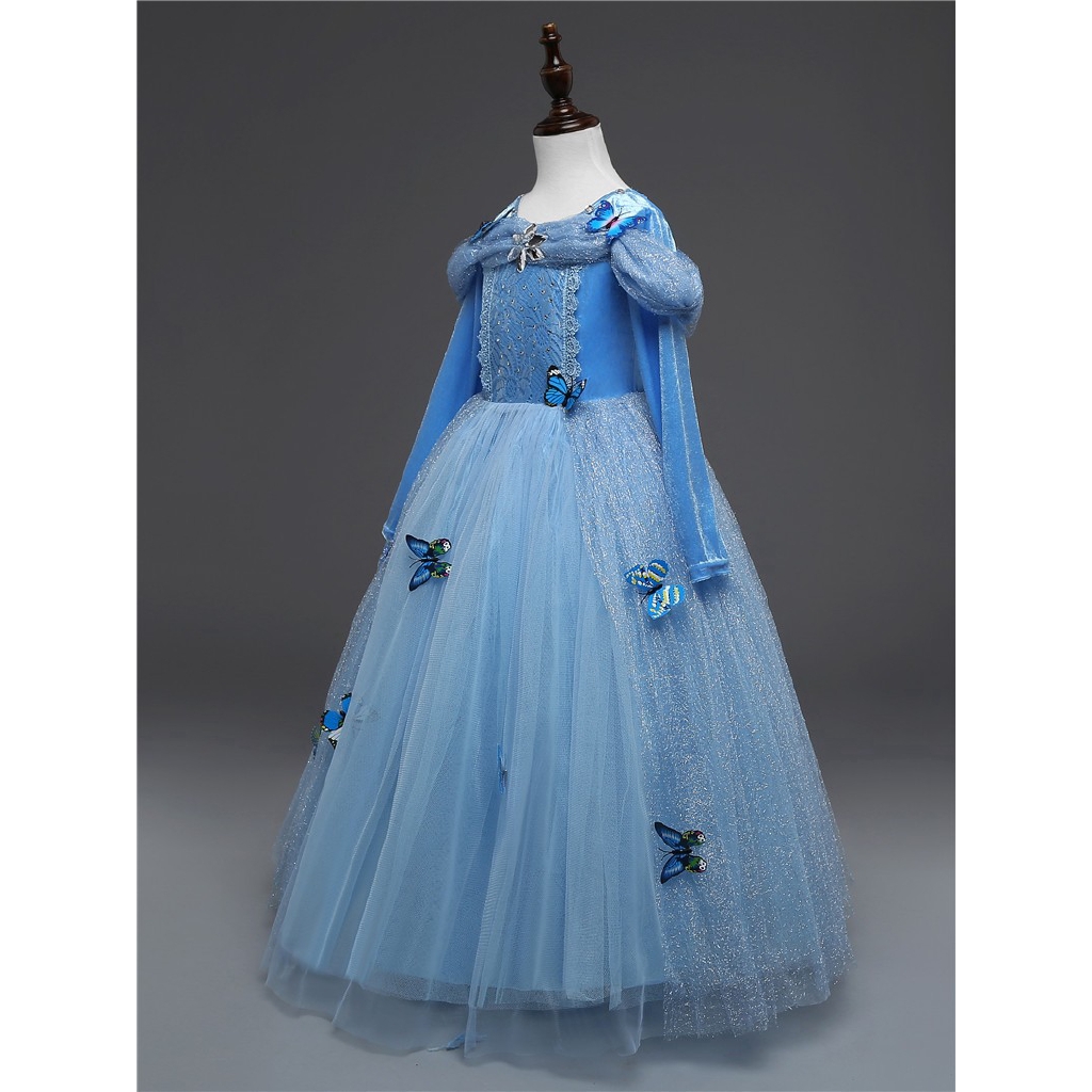 NNJXDĐầm Hóa Trang Nnjxd Tay Dài Kiểu Công Chúa Cinderella Đáng Yêu Cho Bé Gái Thích Hợp Mặc Dự Tiệc