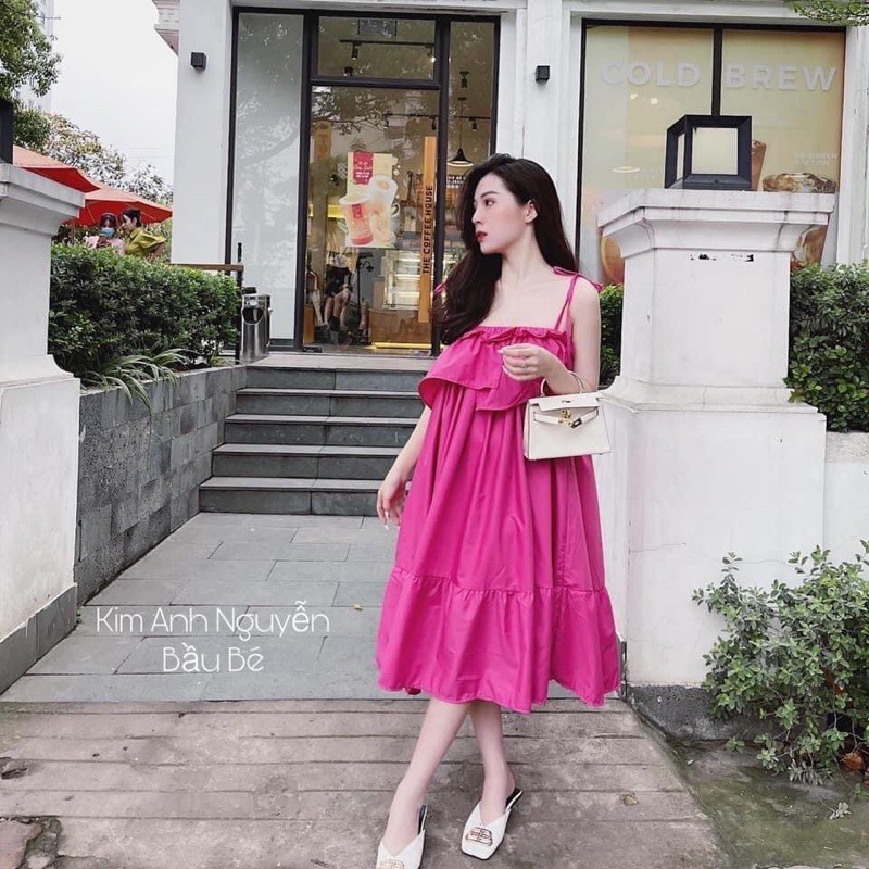 [Siêu Hot] Váy Nữ 2 Dây Bèo Hồng, Đầm 2 Dây Hồng Dáng Xoè Siêu Xinh  Có Ảnh Thật Kèm Video | BigBuy360 - bigbuy360.vn