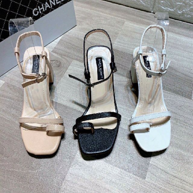 Sandal Xỏ Ngón Cách Điệu Gót Vuông 5 Phân (S6)