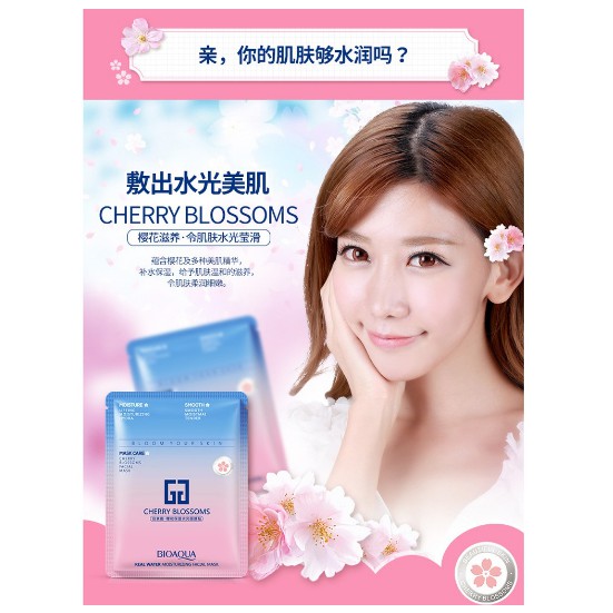Lẻ 1 Miếng Mặt nạ Bioaqua Cherry Blossoms - B117 | BigBuy360 - bigbuy360.vn