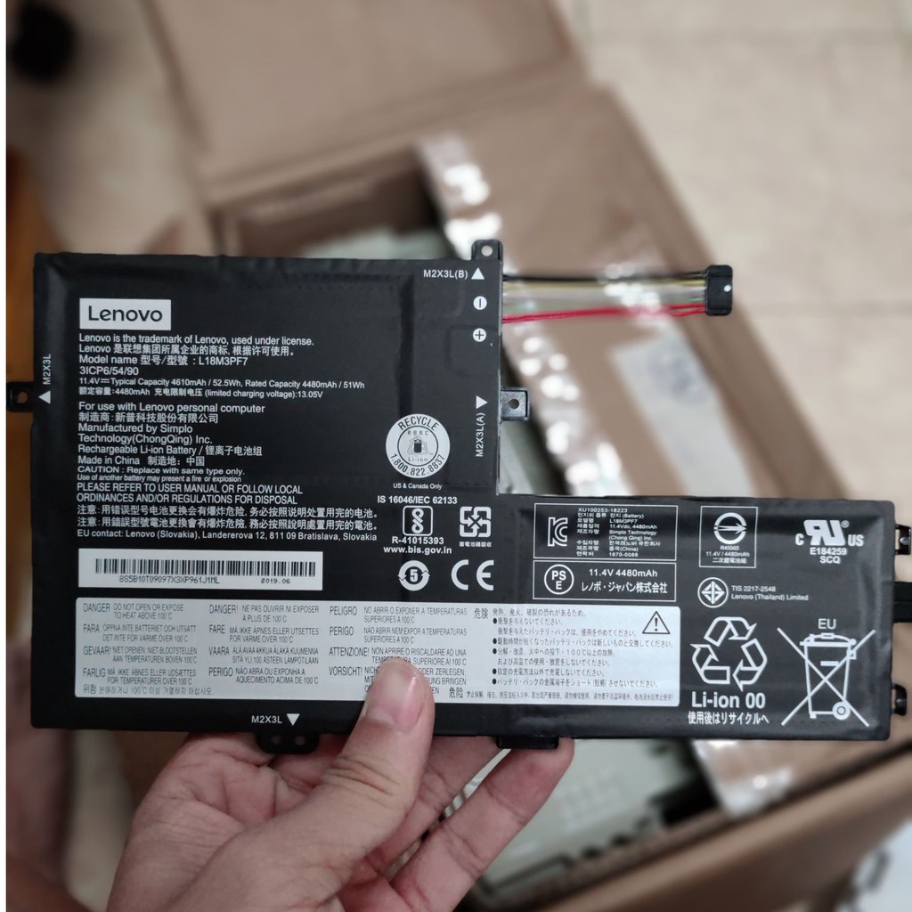 Pin Laptop Lenovo L19M3PF7 / IdeaPad S340 11.4V 4610mAh/ 52.5Wh Chính Hãng
