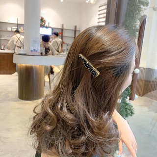 Kẹp tóc kim loại đính hạt lấp lánh