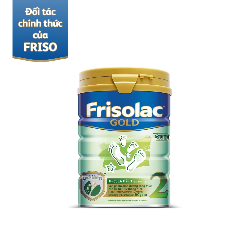 (HOÀN 10%) Sữa Frisolac Gold 2, 400g, Hà Lan FrieslandCampina