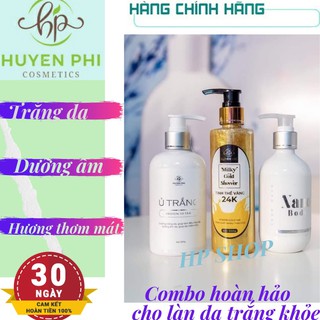 COMBO TẮM TRẮNG ♥️FREESHIP♥️ Ủ TRẮNG, SỮA TẮM VÀ BODY NANO HUYỀN PHI Trắng mịn da siêu tốc 100% an toàn tuyệt đối