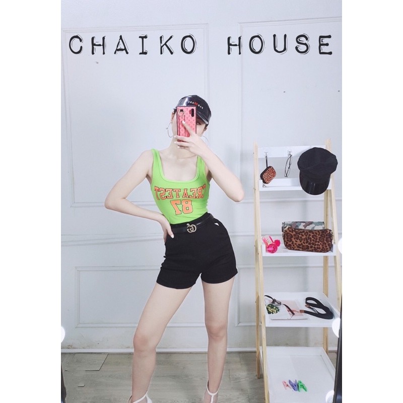 ÁO CROPTOP 2 DÂY BẢN TO XANH NEON 78 | BigBuy360 - bigbuy360.vn
