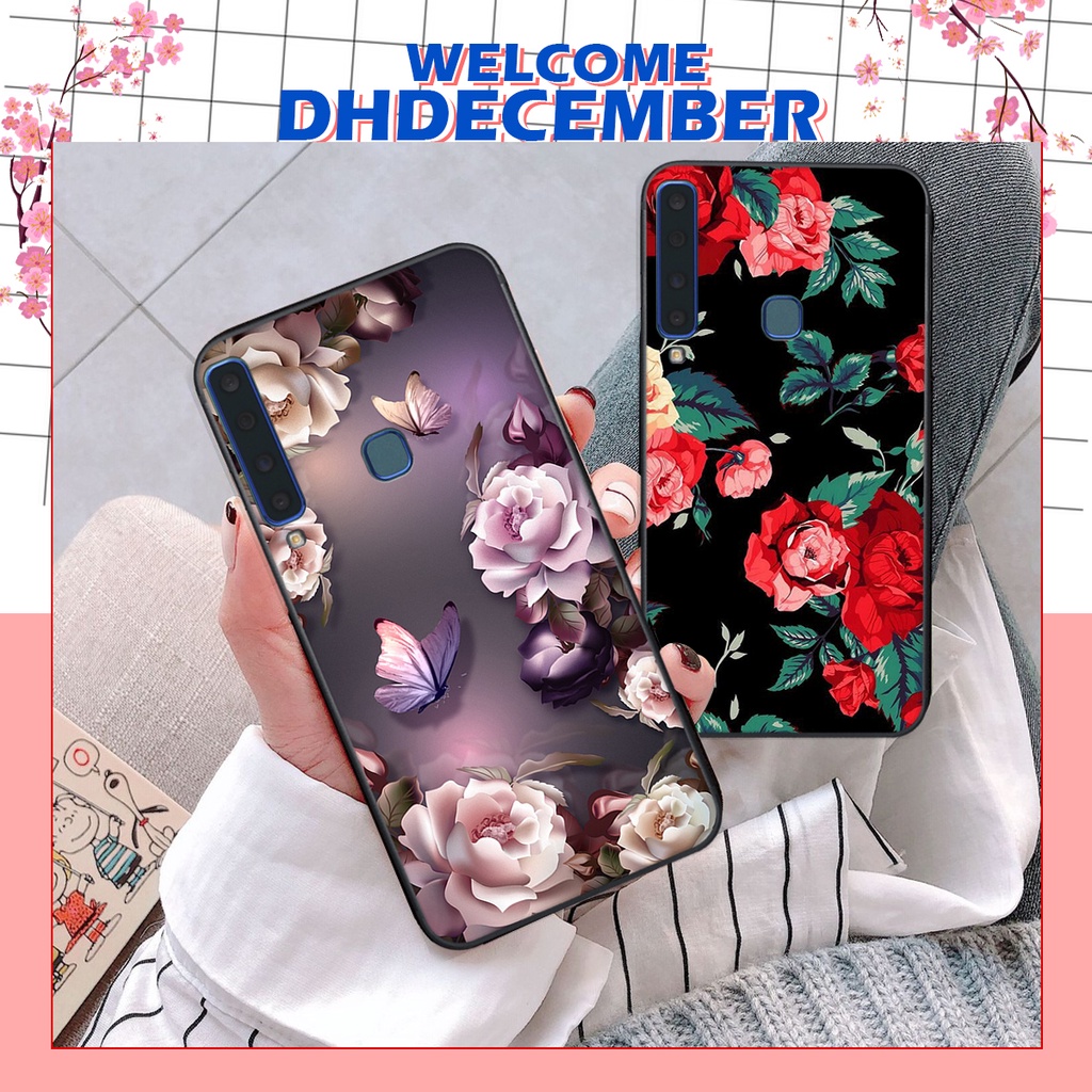 Ốp lưng Samsung Galaxy A9 2018 in hình hoa tinh tế , mới mẻ DH DECEMBER