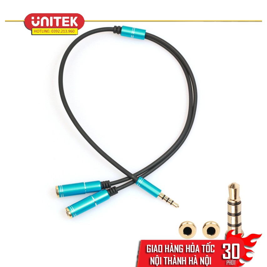 Dây chia loa 1 ra 2 Thế hệ mới - Dây chia jack loa 1 ra 2 Xịn - Cáp chia cổng Audio 1 ra 2