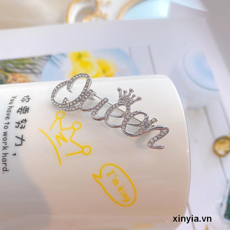 Cài Áo Hình Vương Miện Đính Đá Thời Trang