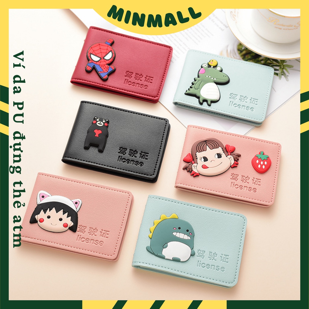 Ví Da PU Đựng Thẻ ATM, cmnd, name card Đa Năng Họa Tiết Dễ Thương #C176