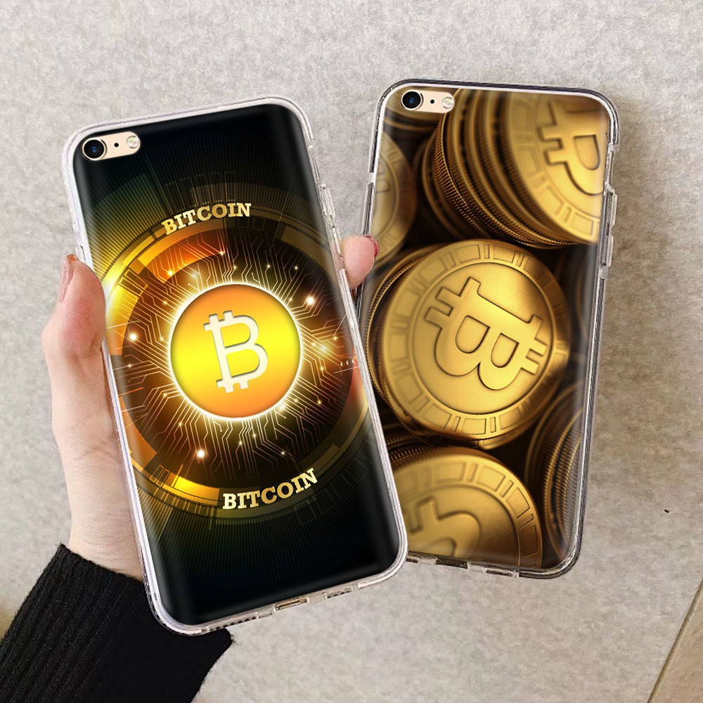 iPhone 8 7 6s 6 plus 5 5S SE 5C 4 4s Casing Case Soft Transparent 34GT BITCOIN Phone Cover