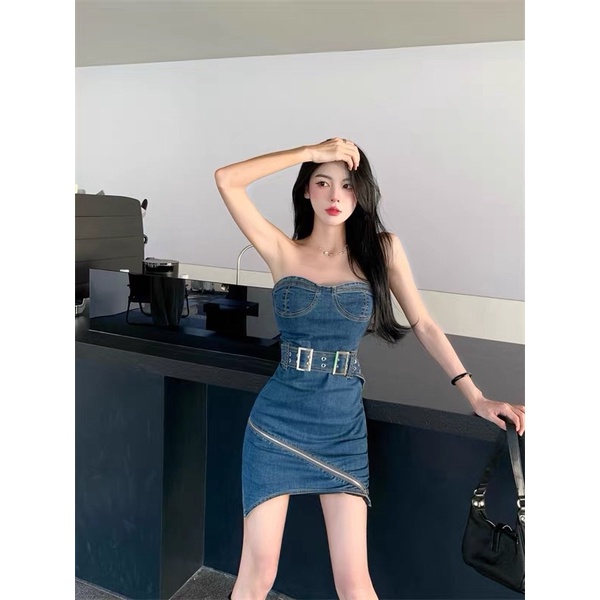 Đầm jean body chất đẹp ôm dáng thời trang nữ cá tính