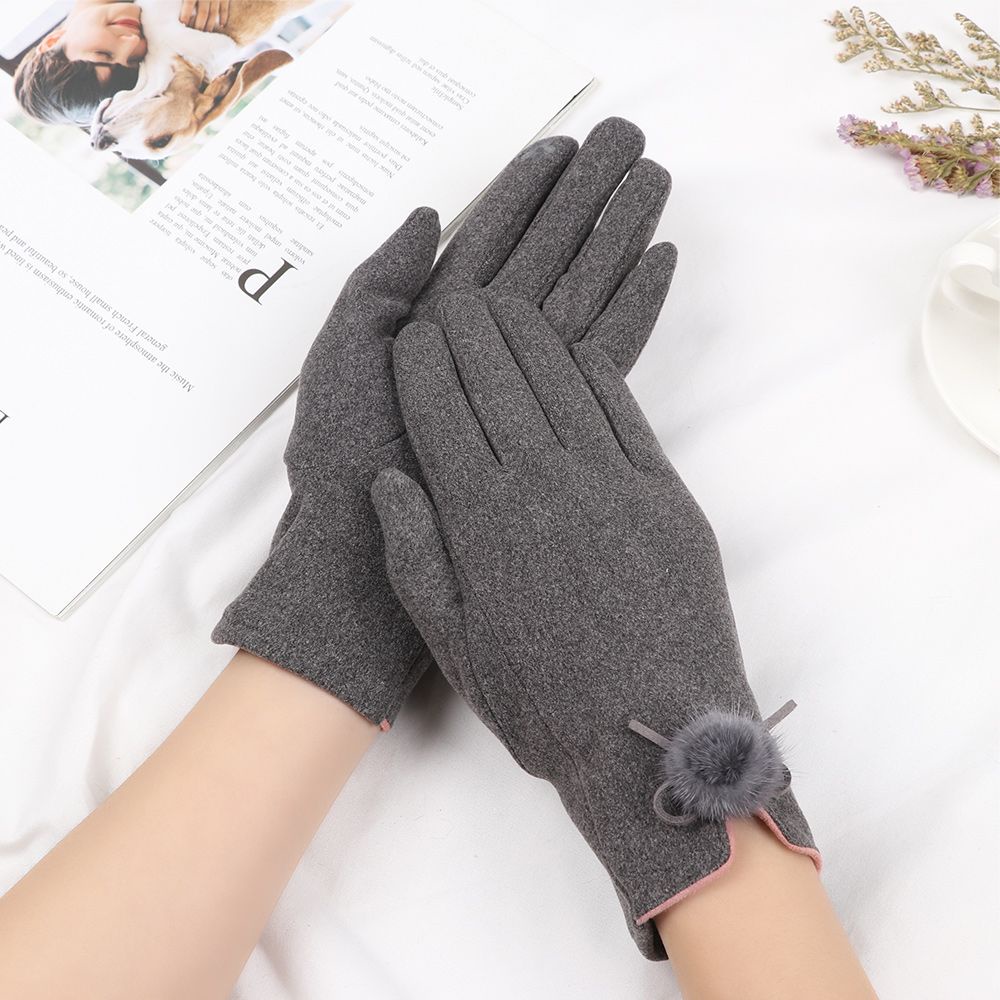 Găng tay lái xe giữ ấm dùng được màn hình cảm ứng nhiều màu sắc tùy chọn thời trang mùa đông cho nữ