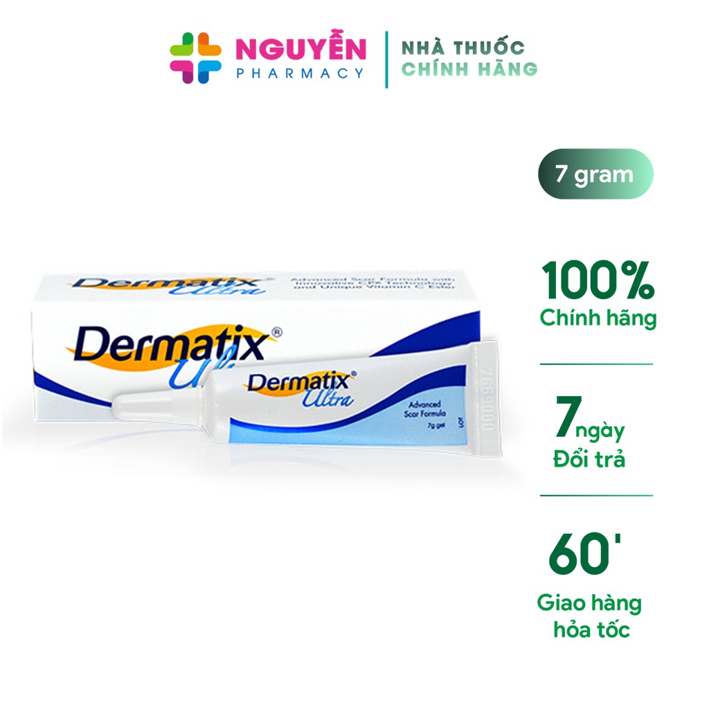 Kem mờ sẹo Dermatix Ultra nhập khẩu USA - làm phẳng và mờ sẹo lồi, sẹo thâm, sẹo phì đại, nám rạn da