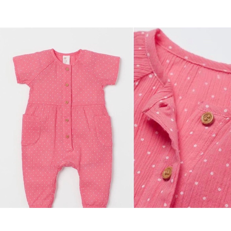 Bộ jumpsuit bé gái HM uk