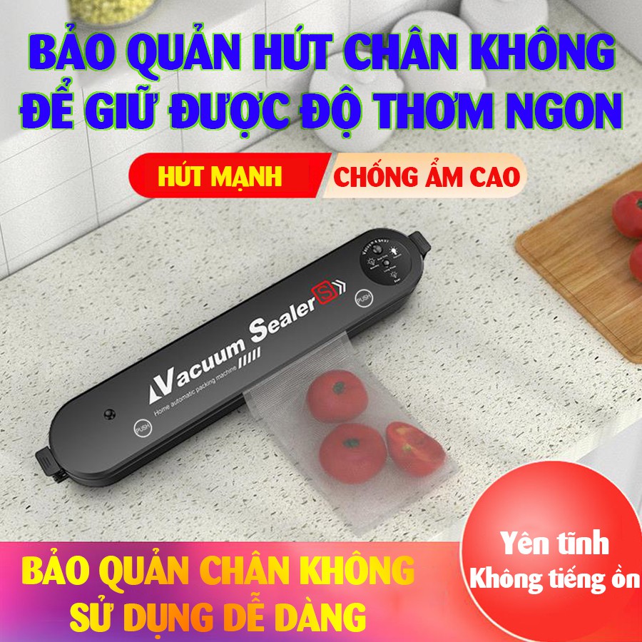 Máy Hút Chân Không Vacuum Sealer Cao Cấp, Chống Nước Vệ Sinh Dễ Dàng, Bảo Hành 12 Tháng Bằng Thẻ Bảo Hành