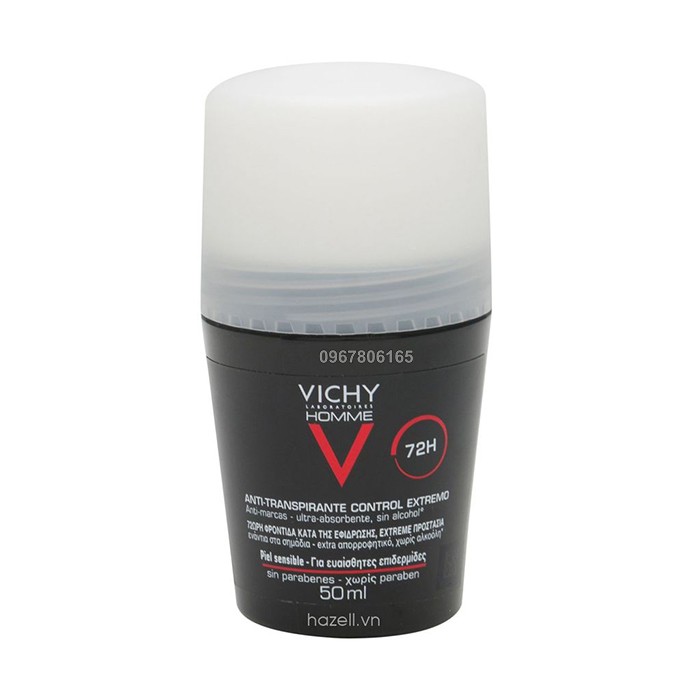 Lăn khử mùi Vichy đen 50ml Không Mùi dành cho nam giới (Nhập Khẩu PHÁP)