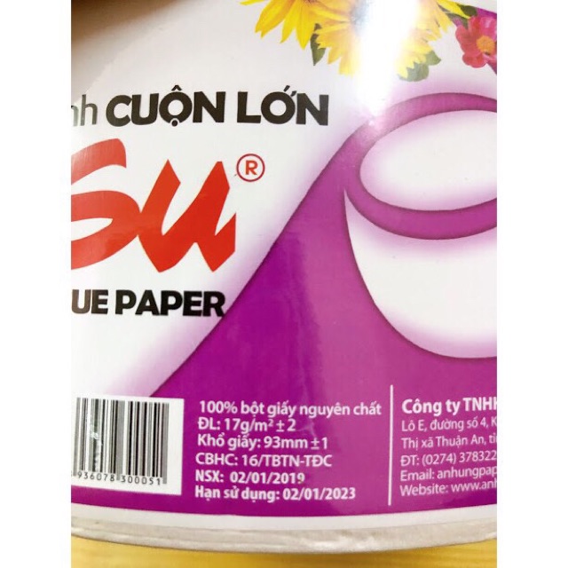 GIẤY VỆ SINH SUSU CUỘN LỚN 765g