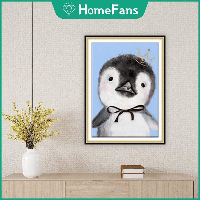 Bộ Tranh Đính Đá 5D Tự Làm 30x40cm Hình Động Vật Xinh Xắn