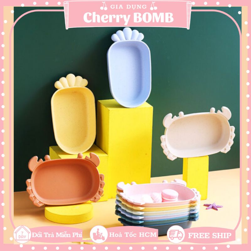 Đĩa Hình Cà Rốt Bằng Nhựa Lúa Mạch An Toàn Dày Dặn Đựng Thức Ăn