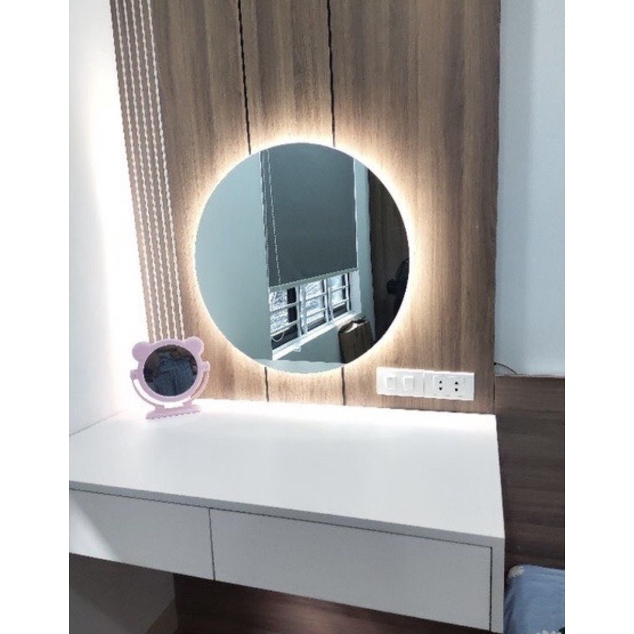 Gương LED Tròn Treo Tường Cảm Ứng đường kính