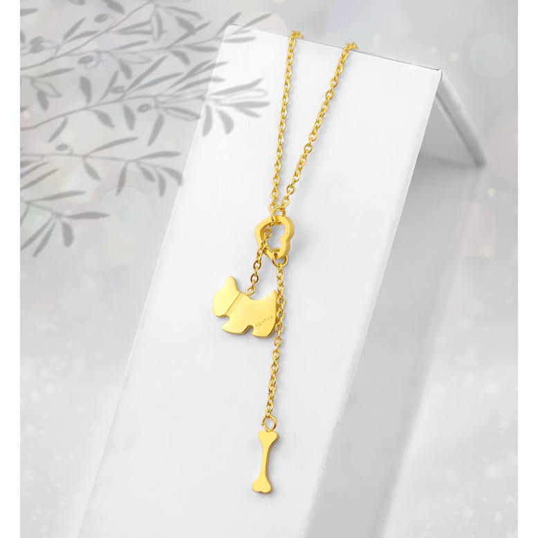 DÂY CHUYỀN TITAN CON CHÓ,CON CÚN, CỤC XƯƠNG CÁCH ĐIỆU TN135 siêu đẹp, bền màu chuẩn thời trang