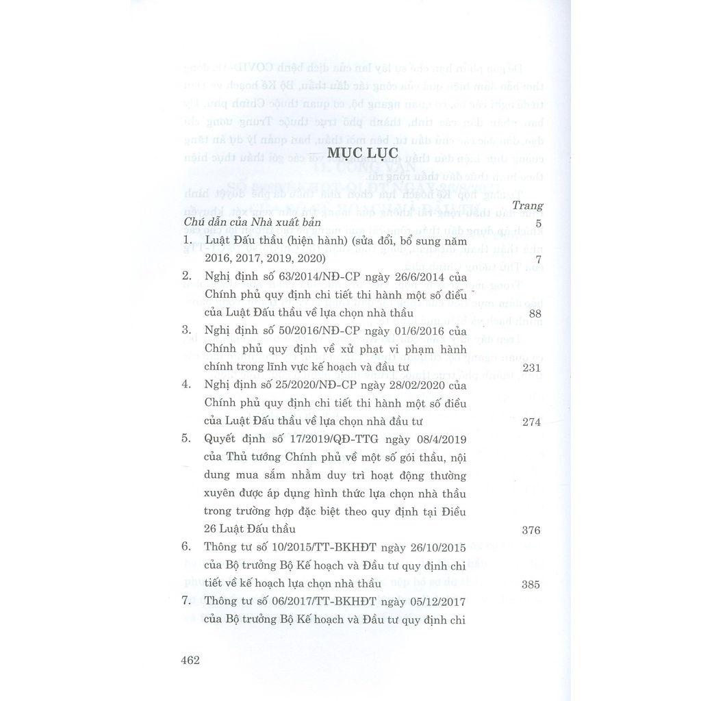 Sách - Luật đấu thầu (hiện hành) (sửa đổi, bổ sung năm 2016, 2017, 2019, 2020) và các văn bản hướng dẫn thi hành
