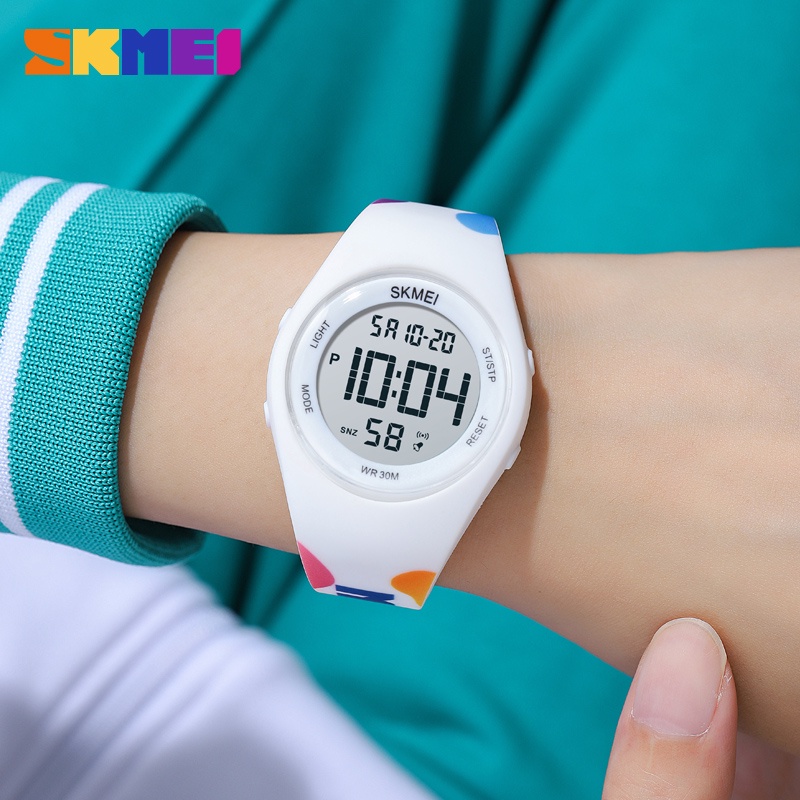Đồng Hồ Điện Tử SKMEI 1865 Chống Nước 3 Thanh Bằng Silicon Cho Bé