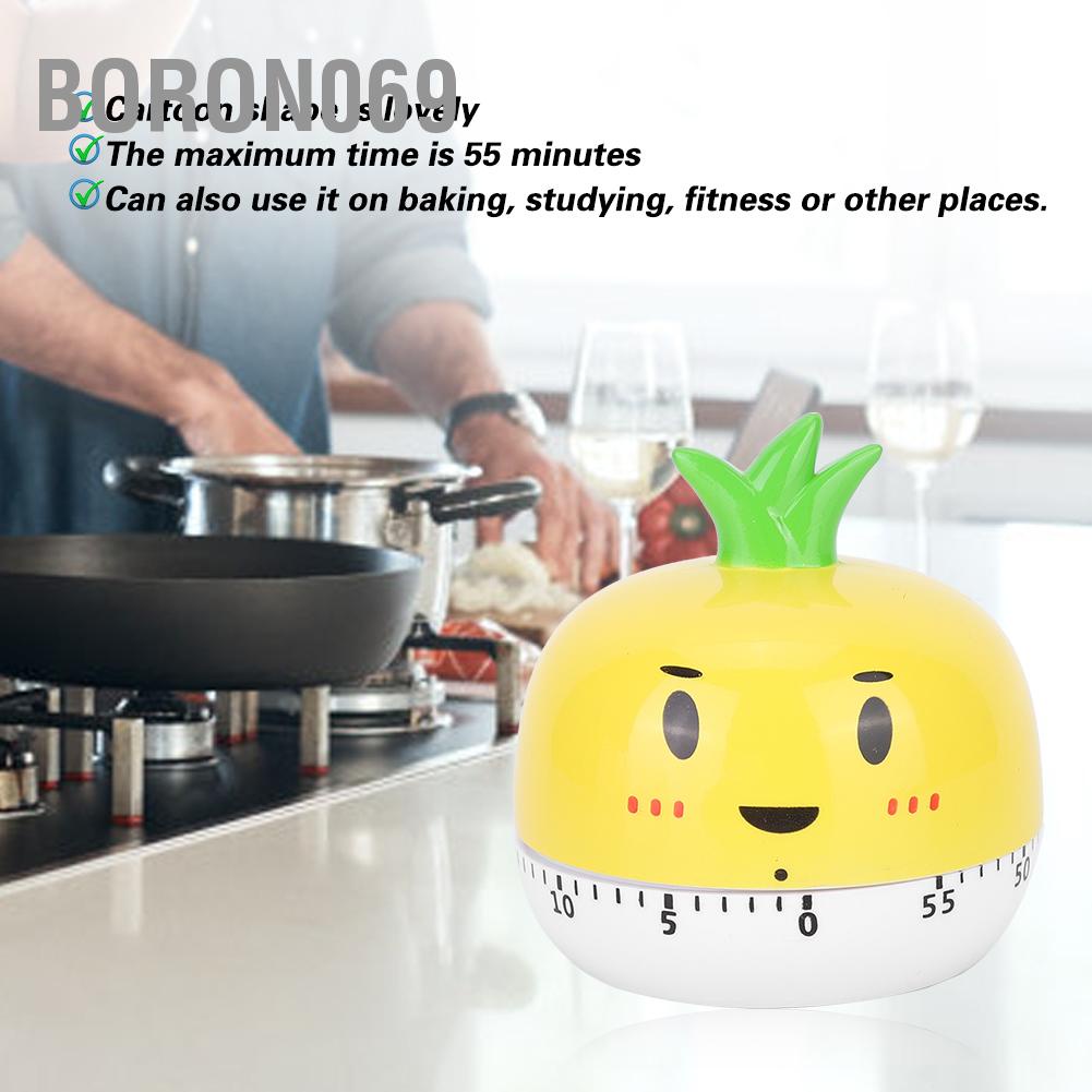 Boron069 Cartoon Mechanical Manual Kitchen Cooking Timer Alarm Reminder Timepiece Countdown Tool