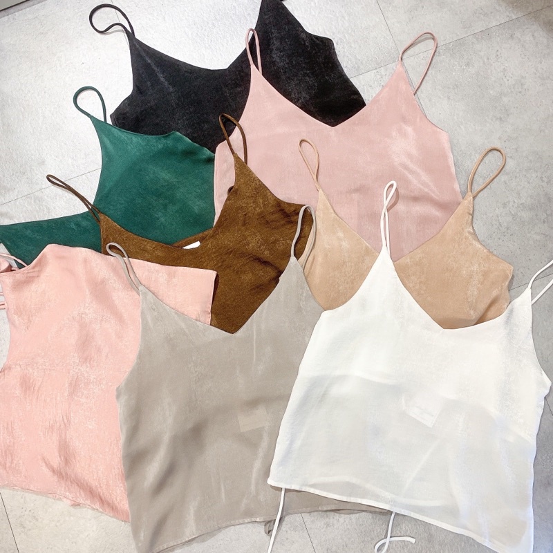 SISTERSISTER - Áo camisole lụa 2 dây