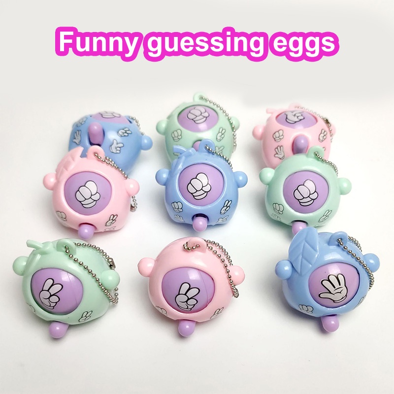 Móc khóa đồ chơi ZHAN QI TOYS phối mặt hình cây kéo búa bao ngộ nghĩnh vui nhộn