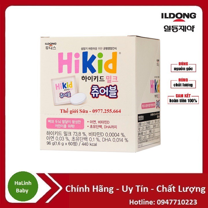 Sữa Hikid Viên Dạng Kẹo [ hộp 60 viên]