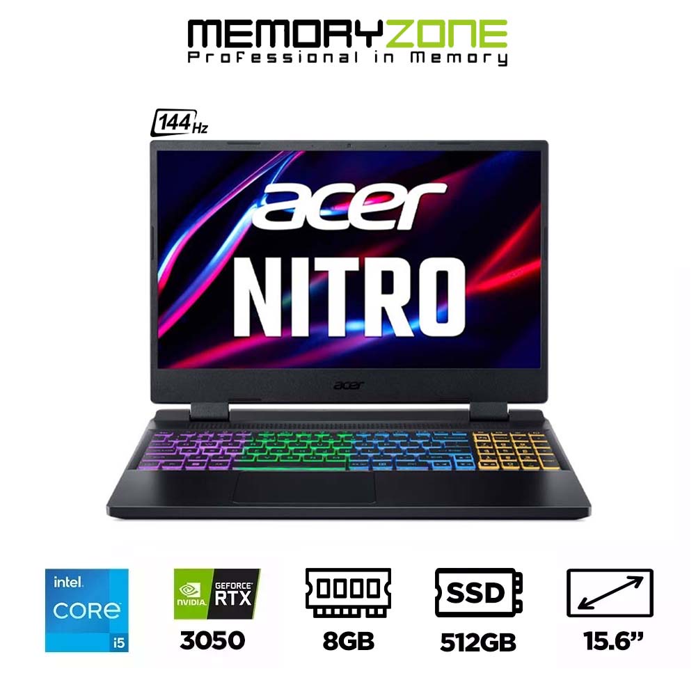 Máy tính Laptop Gaming Acer Nitro 5 Tiger AN515-58-52SP NH.QFHSV.001 (i5-12500H, RTX 3050 4GB, Ram 8GB DDR4, SSD 512GB,