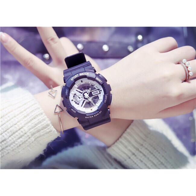 Đồng hồ thời trang nam nữ Sport Watch chạy kim và điện tử cực chất J9667