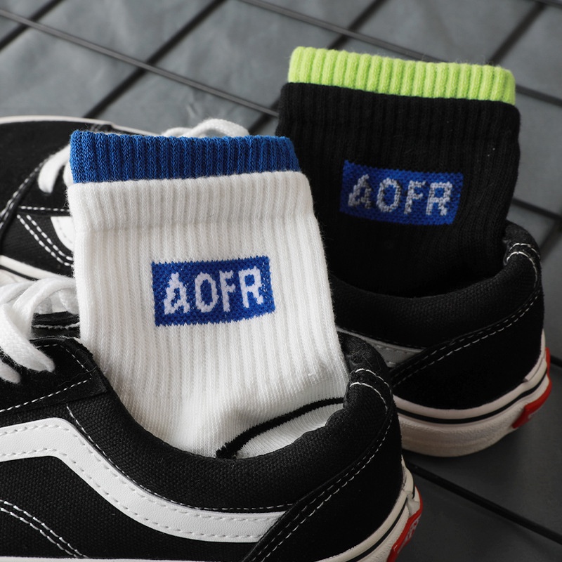 WAFNHA D546 Tất Unisex In Chữ