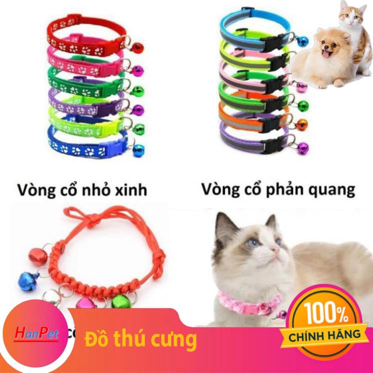 (3 loại vòng cổ thú cưng) Vòng cổ chó mèo cao cấp Dùng cho chó mèo từ 1-5kg (hanpet vc)